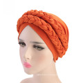 Muslim bandanas hat polyester crochet turban for women